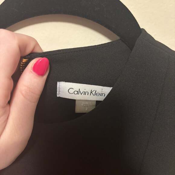 Calvin Klein Women's Black Sleeveless Scuba Sheath Dress Size 2 - Picture 3 of 4
